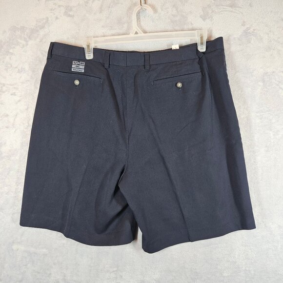 Cutter & Buck Navy Mens 40 Dress Shorts pleated classic vacation cruise casual - Picture 2 of 12